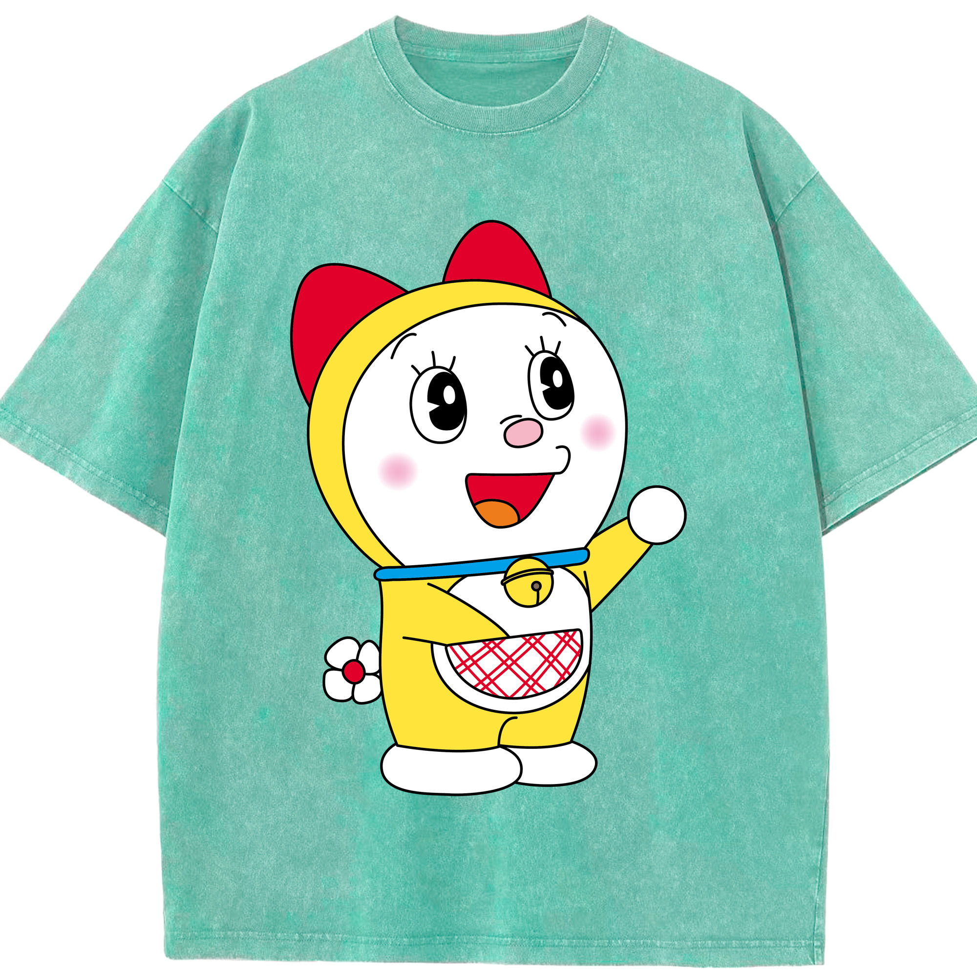 （画像用） ドラえもん ドラミ Doraemon Dorami 綿100% ヴィンテージ風 半袖Tシャツ（フロントプリント）